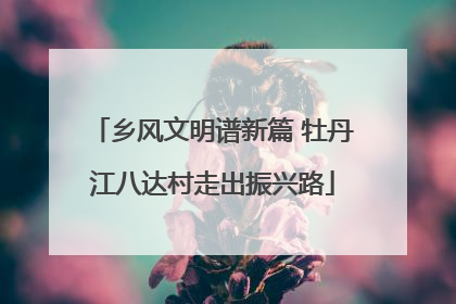 乡风文明谱新篇 牡丹江八达村走出振兴路